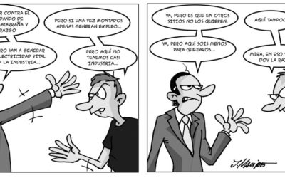 Viñeta sobre los macroproyectos eólicos en Teruel