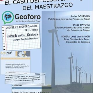 Cartel mesa Geoforo. El caso del Cluster del Maestrazgo. 22 de enero del 2026