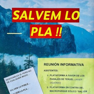 20260320 Salvem lo pla!! Cartel Charla en Mequinenza